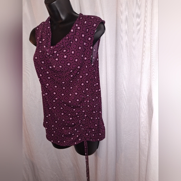 Georgeblack and Gray Ruched Blouse - Picture 3 of 5